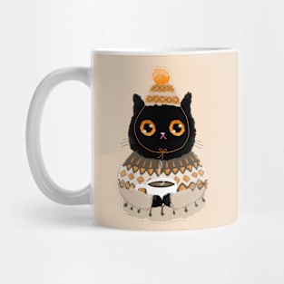 Kitty in Brown Lopapeysa Mug